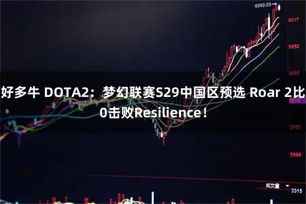 好多牛 DOTA2：梦幻联赛S29中国区预选 Roar 2比0击败Resilience！